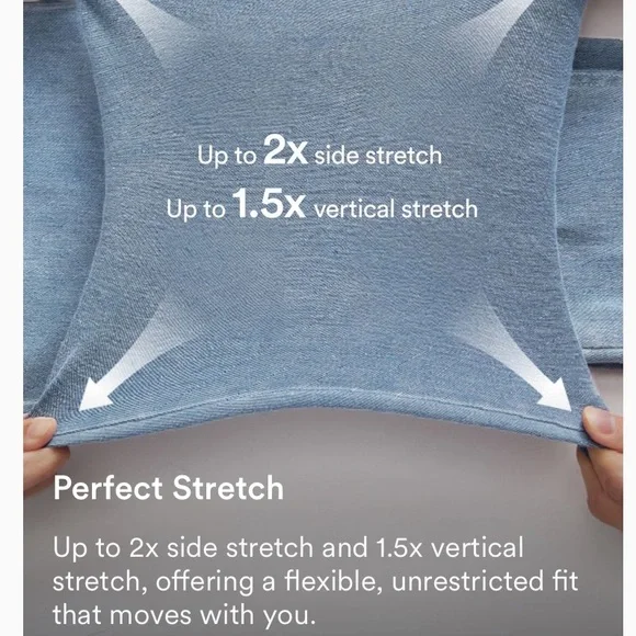 Halara medium wash asymmetrical low rise waist soft denim wide leg jeans, new - Picture 9 of 11